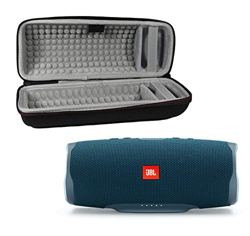 JBL Charge 4 Waterproof Wireless Bluetooth Speaker Bundle with Portable Hard Case – Blue