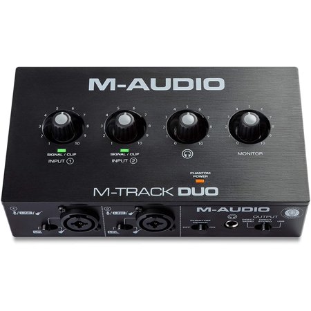 M-Audio M-Track Duo – USB Audio Interface for Recording, Streaming and Podcasting with Dual XLR, Line & DI Inputs, Plus a Software Suite Included