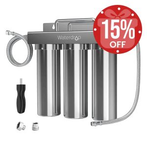 3-stage Under Sink Ultrafiltration Stainless Steel Water Filter System Waterdrop TST-UF