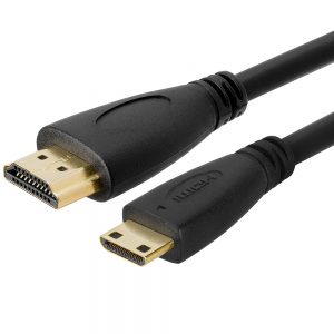 Cmple – High-Speed Mini HDMI to HDMI Cable (HDMI to Mini HDMI) 4K Ready – 15 Feet, Black