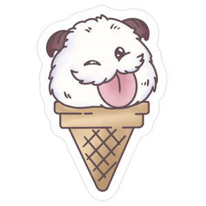 LookHUMAN Poro Ice Cream Die Cut Sticker